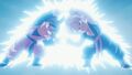 Goten and Trunks fusing in the Time Chamber