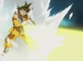 Goku fires an Energy Wave at Frieza in Resurrection ‘F’