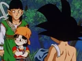 Goku tells Pan they used to take baths all the time when she was a little girl.