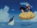 Dolphin.png (463 KB) Goku and Chi-Chi getting directions from a Dolphin