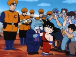 King Guards with Furry, Goku, and journalists