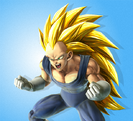 Super Saiyan 3 Vegeta art for Dragon Ball: Zenkai Battle