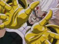 Super Baby Vegeta 2 just before blasting Goku with Variant Drive's unblockable Kiai