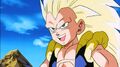 Goten and Trunks fuse after being taunted by Super Buu
