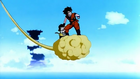 Goku and Gohan leave Garlic Jr.'s fortress on the Nimbus in Dead Zone