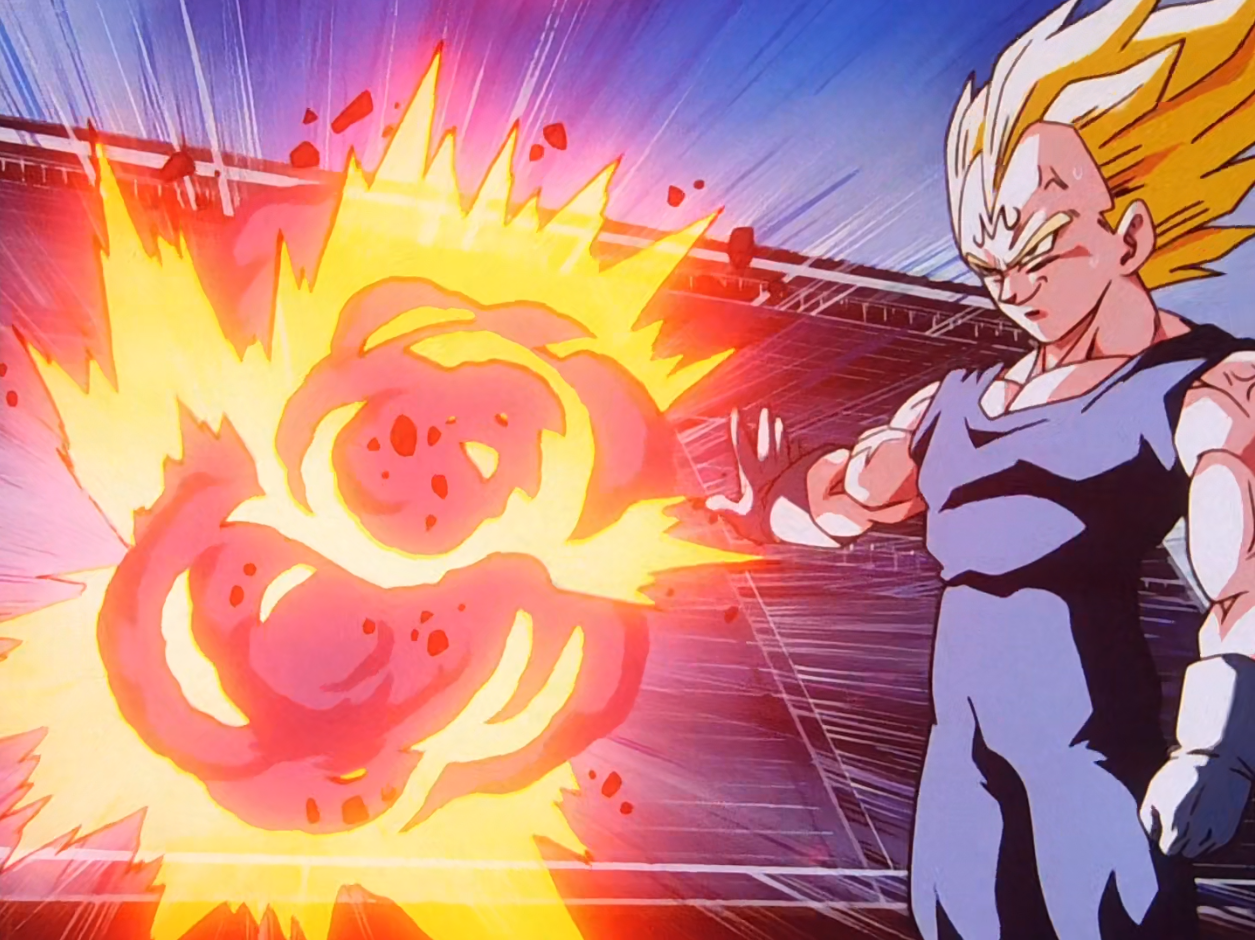 majin vegeta big bang attack