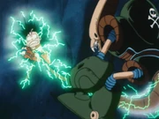 The Pirate Robot uses his electric tail