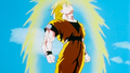 Goku flies up