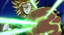 Broly powers his Omega Blaster up