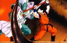 Goku blocks Nicky's sword attack in Dead Zone