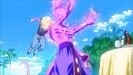 Angered Beerus dodges Android 18's attack