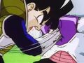 Gohan punches Frieza in the stomach