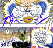 Vegeta charges the Final Flash