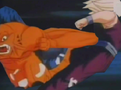 Gure elbows Gohan in the stomach