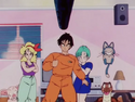 Yamcha and Launch defend against Piccolo's convict followers