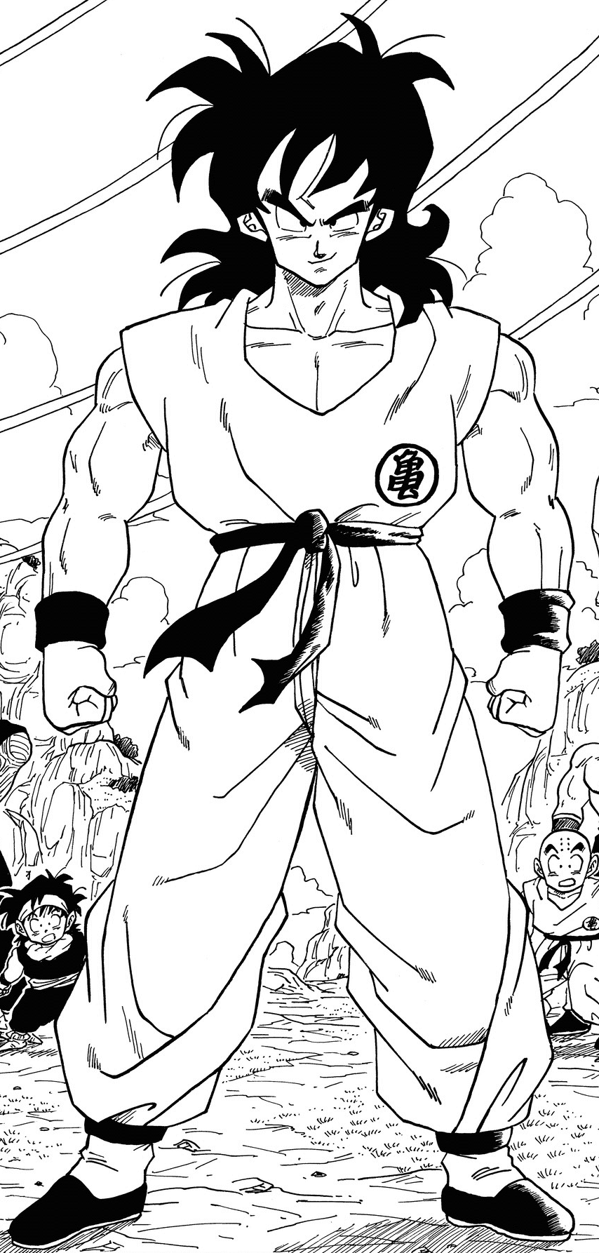 Yamcha surviving goku knocking him into the manga panel : r/Ningen