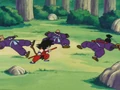 Goku beats three of the brothers