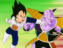Vegeta punches Ginyu in the face