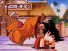 Nam tripped by Goku's tail