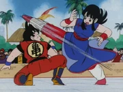 Goku fighting Chi-Chi