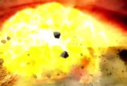 The explosion caused by the attack in Zenkai Battle Royale