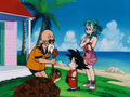 Roshi agrees to lend Goku his submarine