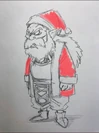 A sketch of Sidra dressed as Santa Claus by Toyotaro