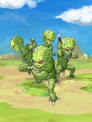 Mass-Produced Soldier Saibaiman card featuring the SaiBai Battle team of Saibamen from Dokkan Battle