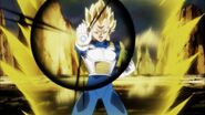 Vegeta turns into a Super Saiyan to face Auta Magetta