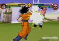 Goku punching Kid Buu
