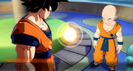 Goku and Krillin linking with a soul