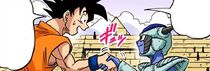 Frost shaking hands with Goku