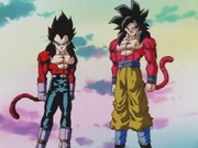 Super Saiyans 4 Vegeta and Goku