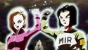 Android 17 and Android 18 giving their energy to Goku