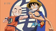 Krillin and Luffy