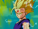 Super Saiyan 2 Gohan angered by Cell