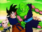 Piccolo protects Goku from Frieza's Death Beam