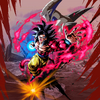 Full Character Illustration of Full Power Saiyan 4 Goku (DBL24-03S) from Dragon Ball Legends