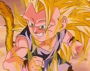 Goku transformado en Super Saiyajin 3 en la Saga de Baby