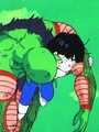 Gohan carrying Piccolo on his back