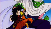 Kid Gohan training with Piccolo