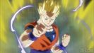 Gohan uses his Super Saiyan 2 form during his training with Piccolo