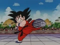 Goku attempts to kick Nam right after using the Afterimage technique