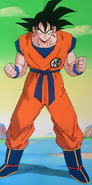 Goku after kicking Frieza