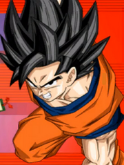 Extreme Butoden demo black hair SS Goku