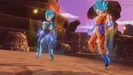 Goku and Vegeta as Super Saiyan God Super Saiyan in Xenoverse