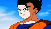Ultimate Gohan watching Goten and Trunks fuse