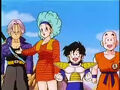 Future Trunks, Bulma, Gohan, Krillin