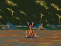 Goku prepares a Spirit Bomb