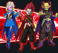 Super God Class-up Dark Demon God Elite with the two Super God Class-up Demon avatars